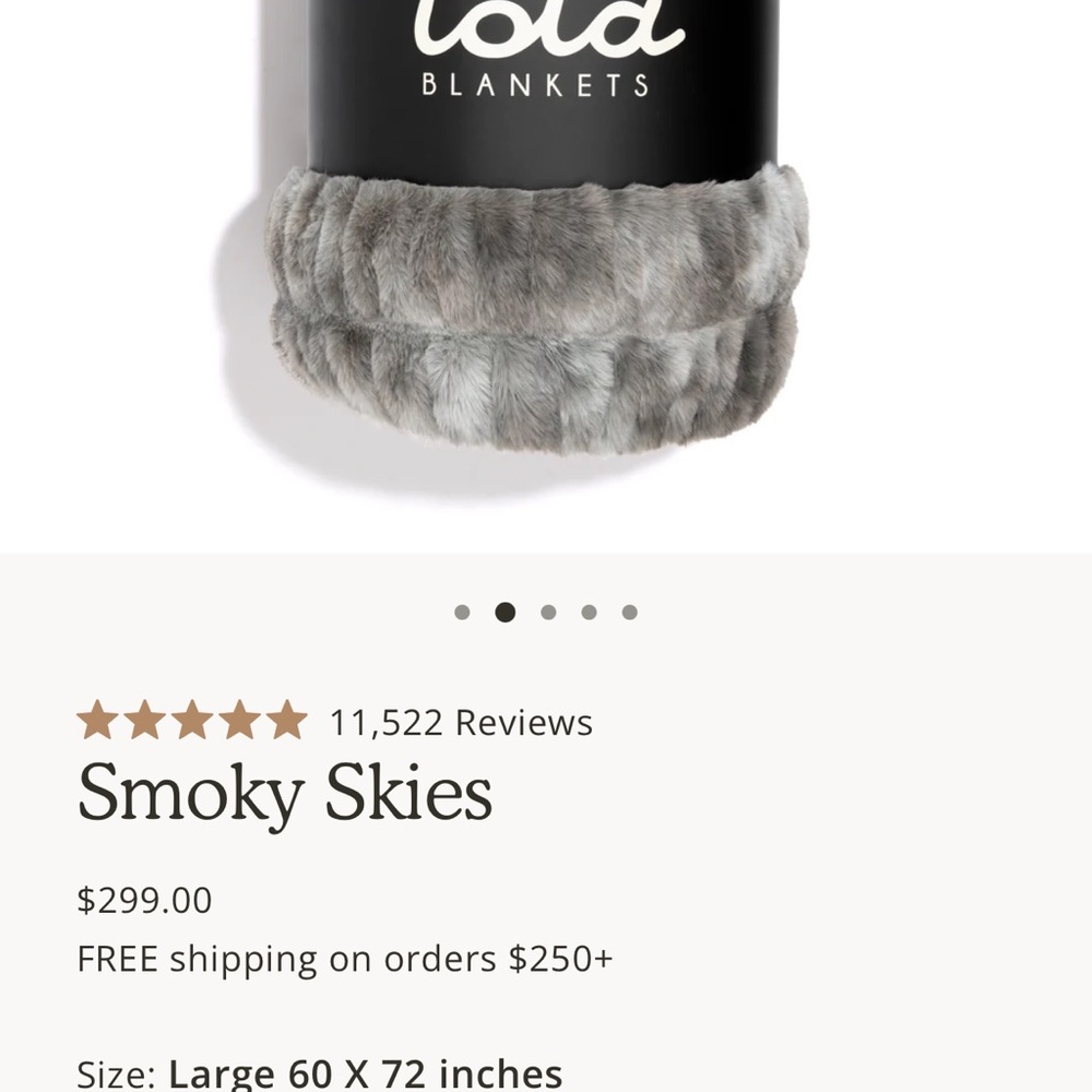 Lola blanket: Smoky Skies Gray in large